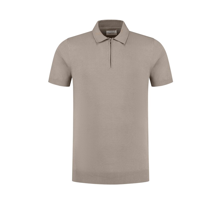 Regular fit Knitwear Polo Taupe (24010804 - 53)