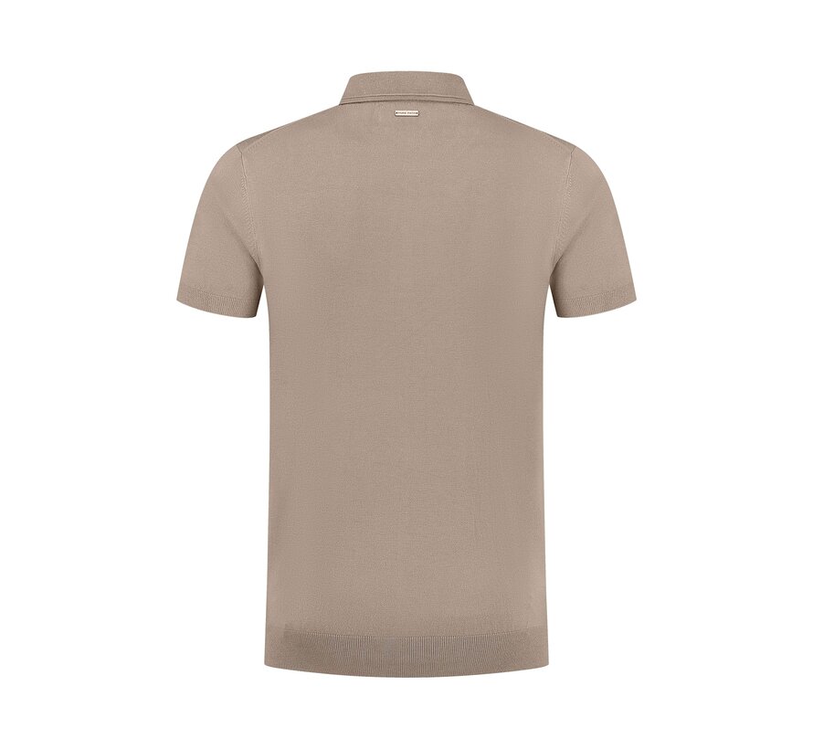 Regular fit Knitwear Polo Taupe (24010804 - 53)