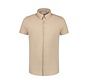 Slim fit Overhemd korte mouw Sand (24010214 - 46)