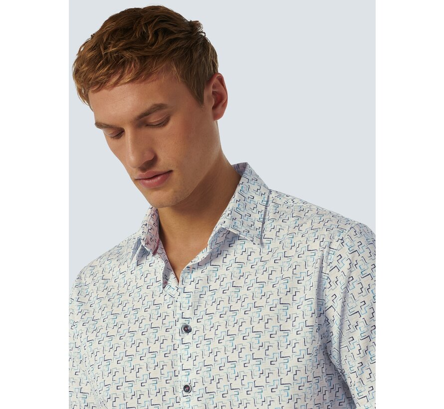 Shirt Short Sleeve Stretch Allover Printed (23440243-036)