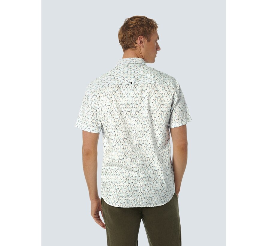 Shirt Short Sleeve Stretch Allover Printed (23440243-036)