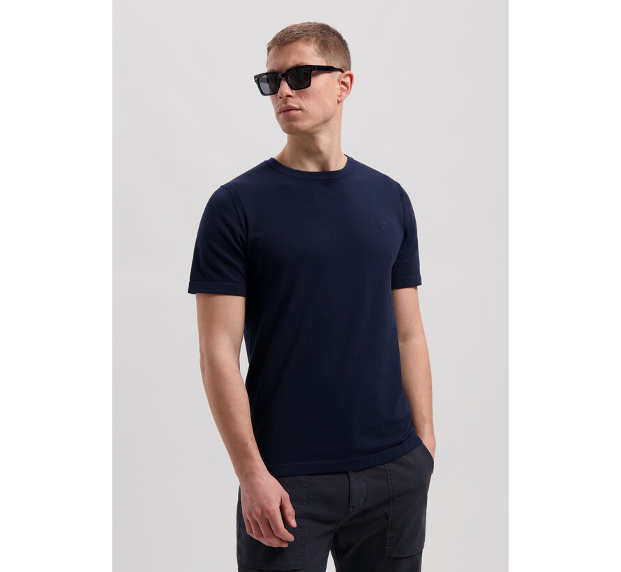 Knitted T-shirt Zeke Dk. Navy (420024 - 649)