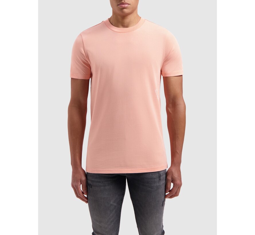 Regular fit T-shirt Crewneck Coral (24010105 - 50)