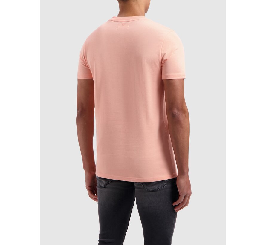 Regular fit T-shirt Crewneck Coral (24010105 - 50)