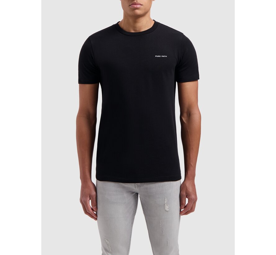 Regular fit T-shirt Crewneck Black (24010107 - 02)