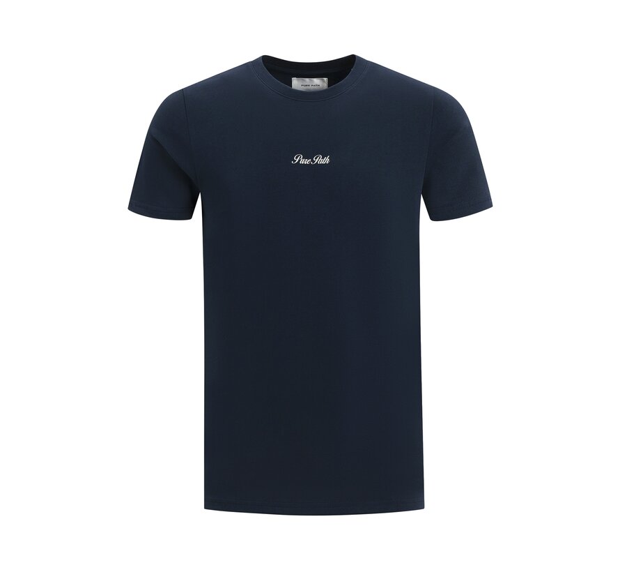 Regular fit T-shirt Crewneck Navy (24010106 - 07)