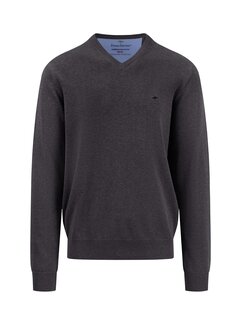 Fynch Hatton Pullover V-Neck Charcoal (SFPK211 - 998)