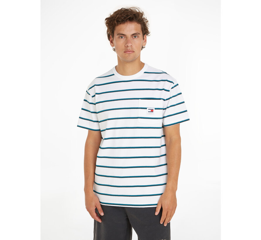 T-shirt Stripe White/Green (DM0DM18659 - YBR)