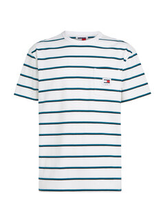 Tommy Hilfiger T-shirt Stripe White/Green (DM0DM18659 - YBR)