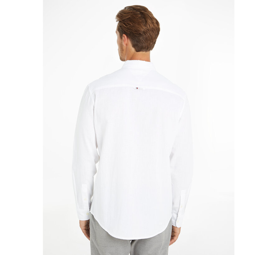 Casual Overhemd Linnen Blend White (DM0DM18962 - YBR)