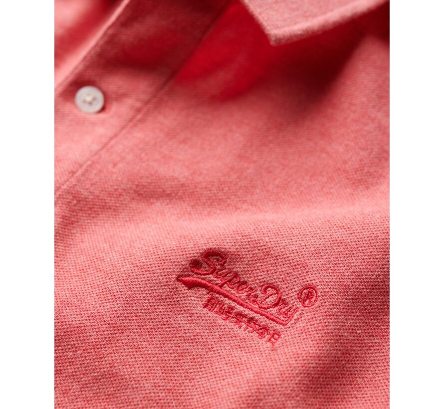 Classic Pique Polo Shirt Punch Pink Marl (M1110343A - 9VS)