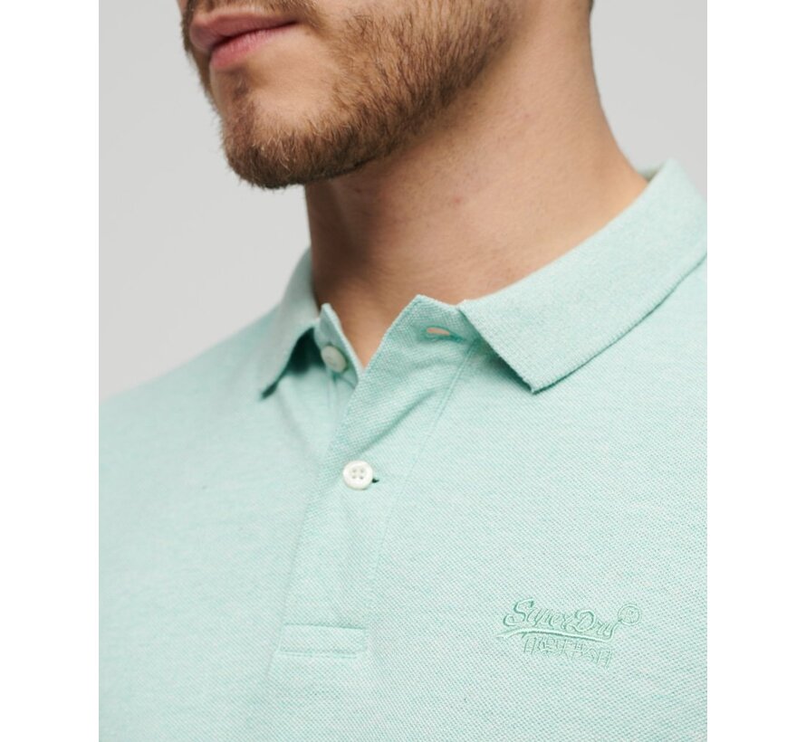 Classic Pique Polo Shirt Light Mint Green Marl (M1110343A - 9VQ)