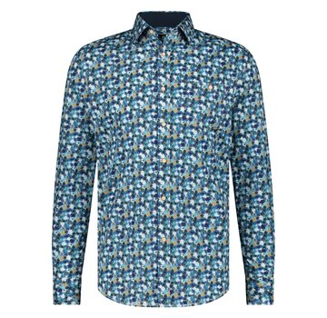 Fellows United Shirt lange mouw flowers stret Oker (41.6534 - 153)