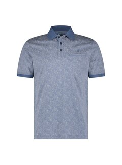 Fellows United Polo  abstract mercerised Mid blue (41.3620 - 115)