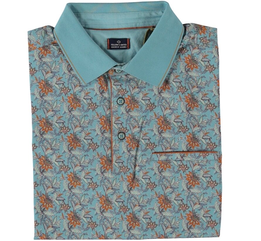 Polo flowers Light Blue (41.3617 - 118)