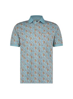 Fellows United Polo flowers Light Blue (41.3617 - 118)