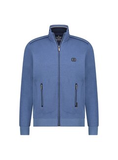 Fellows United Cardigan fine knitted Mid  blue (41.2620 - 117)