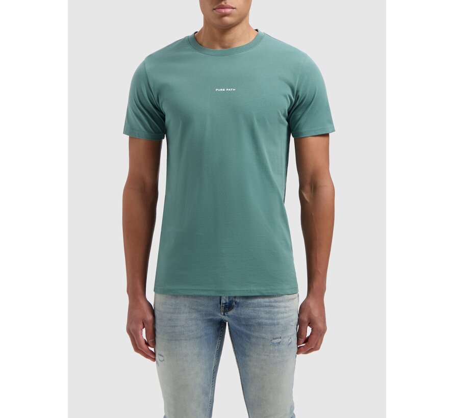 Regular fit T-shirt Crewneck Faded Green (24010101 - 76)
