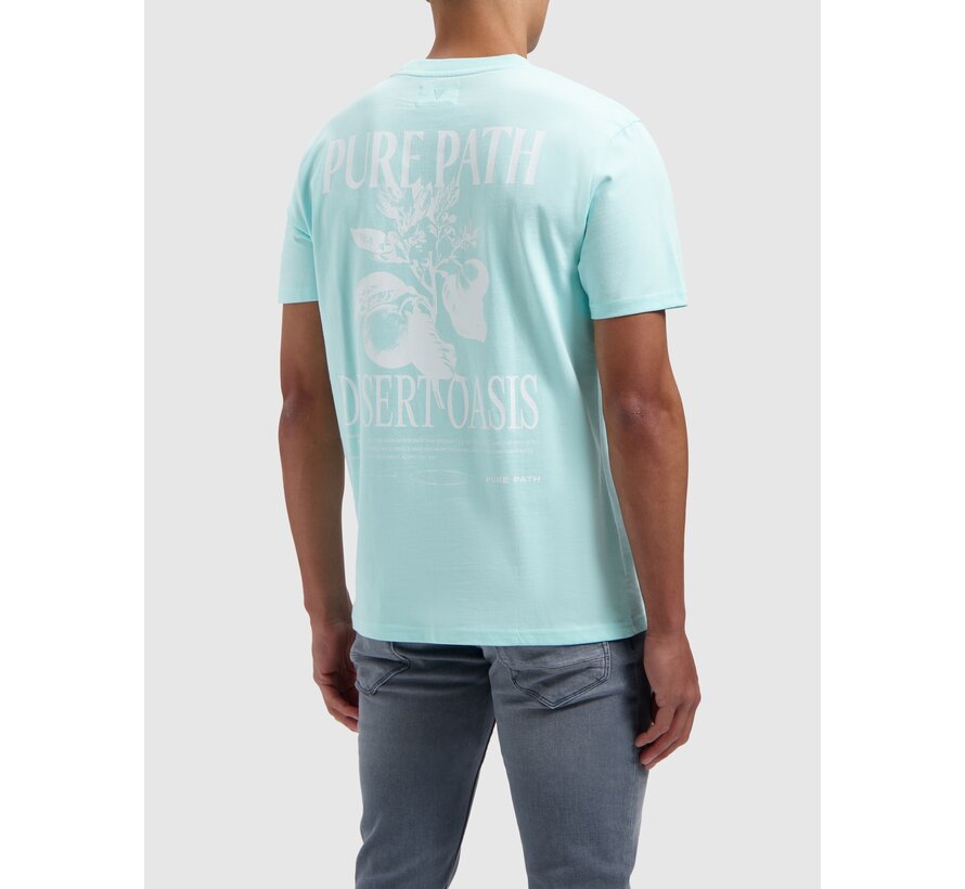 Loose Fit T-shirt Crewneck Aqua (24010109 - 40)