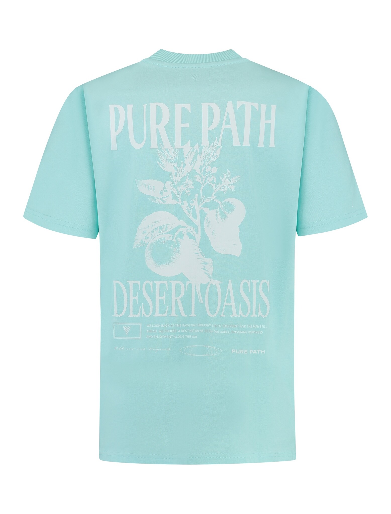 Pure Path Loose Fit T-shirt Crewneck Aqua  XL Pure Path