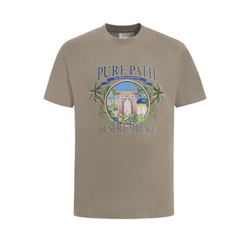 Pure Path Loose Fit T-shirt Crewneck Taupe (24010110 - 53)
