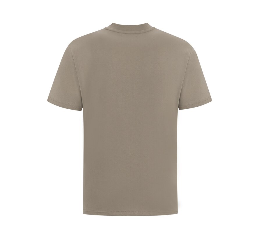 Loose Fit T-shirt Crewneck Taupe (24010110 - 53)