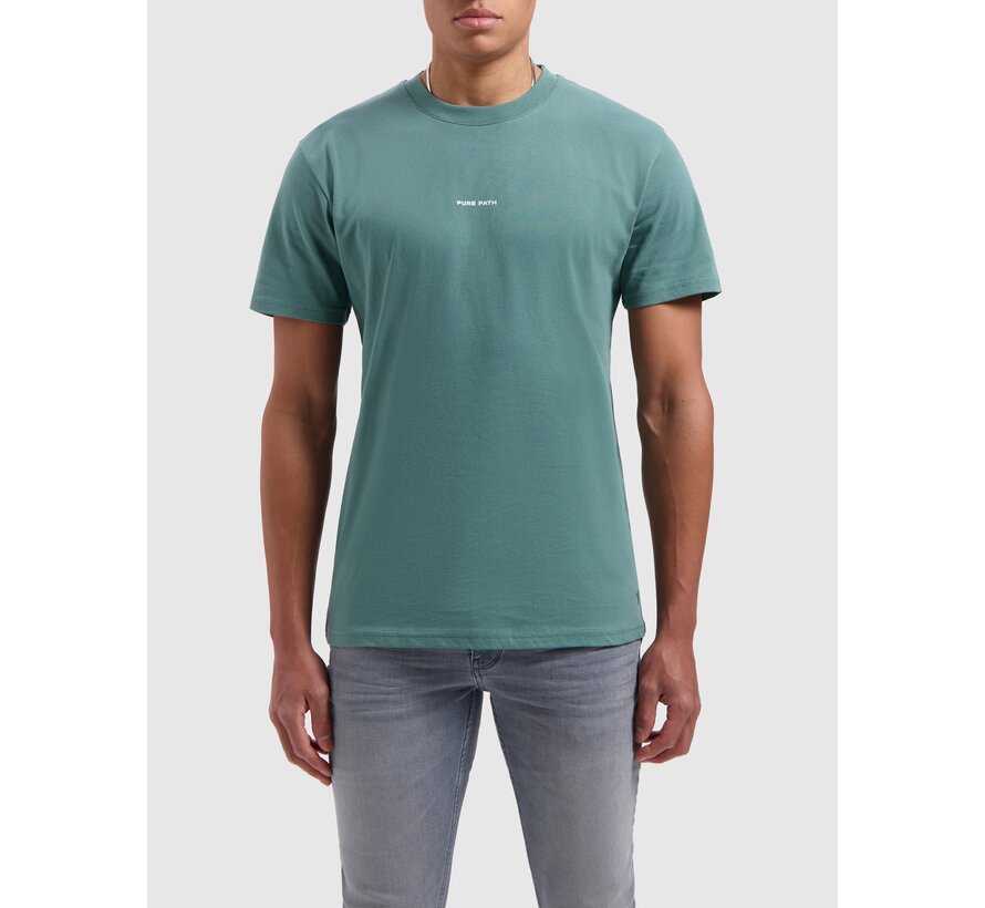 Loose Fit T-shirt Crewneck Faded Green (24010114 - 76)