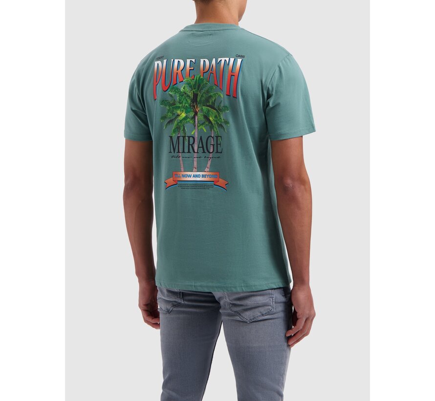 Loose Fit T-shirt Crewneck Faded Green (24010114 - 76)