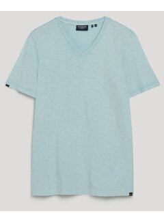 Superdry V-Neck Slub Short Sleeve T-Shirt POWDER BLUE (M1011889A - 08G)