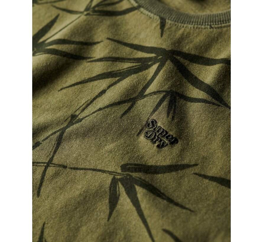 Vintage Overdye Printed Tee Surplus Goods Olive Green (M1011891A - 1KM)