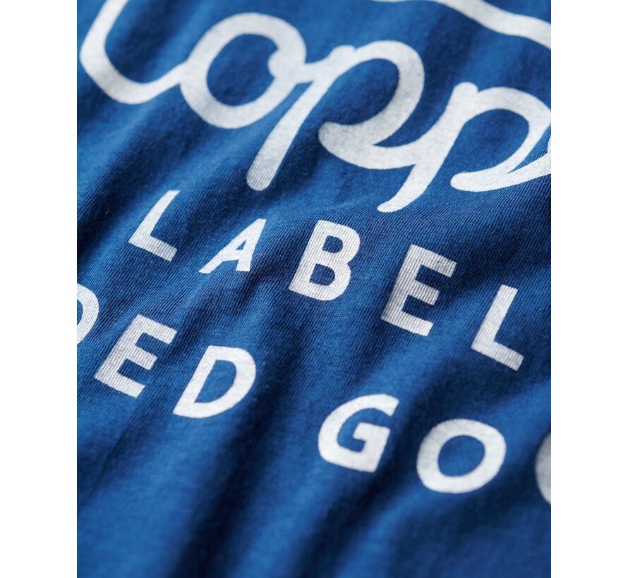 Copper Label Script Tee Pilot Mid Blue Slub (M1011905A - 2AM)