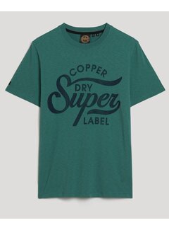 Superdry Copper Label Script Tee Drius Green Slub (M1011905A - 2AN)