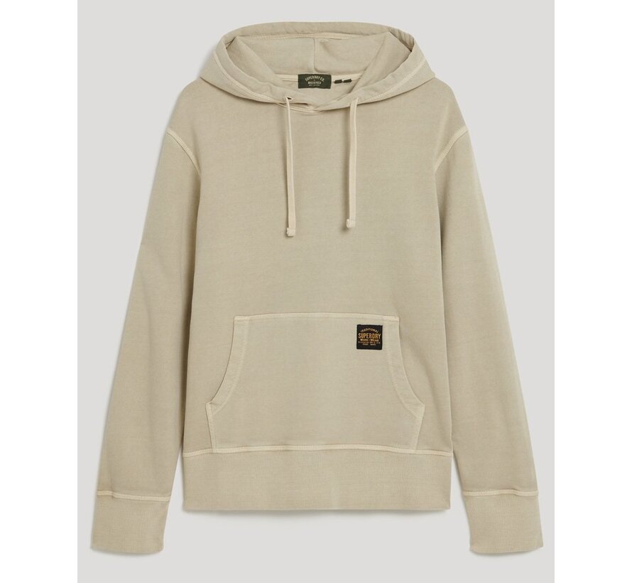 Contrast Stitch Relaxed Hoodie Washed Pelican Beige (M2013078A - 2LH)