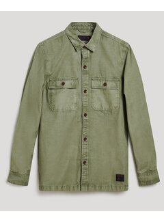 Superdry Military Long Sleeve Shirt Olive Khaki (M4010799A - ZTV)