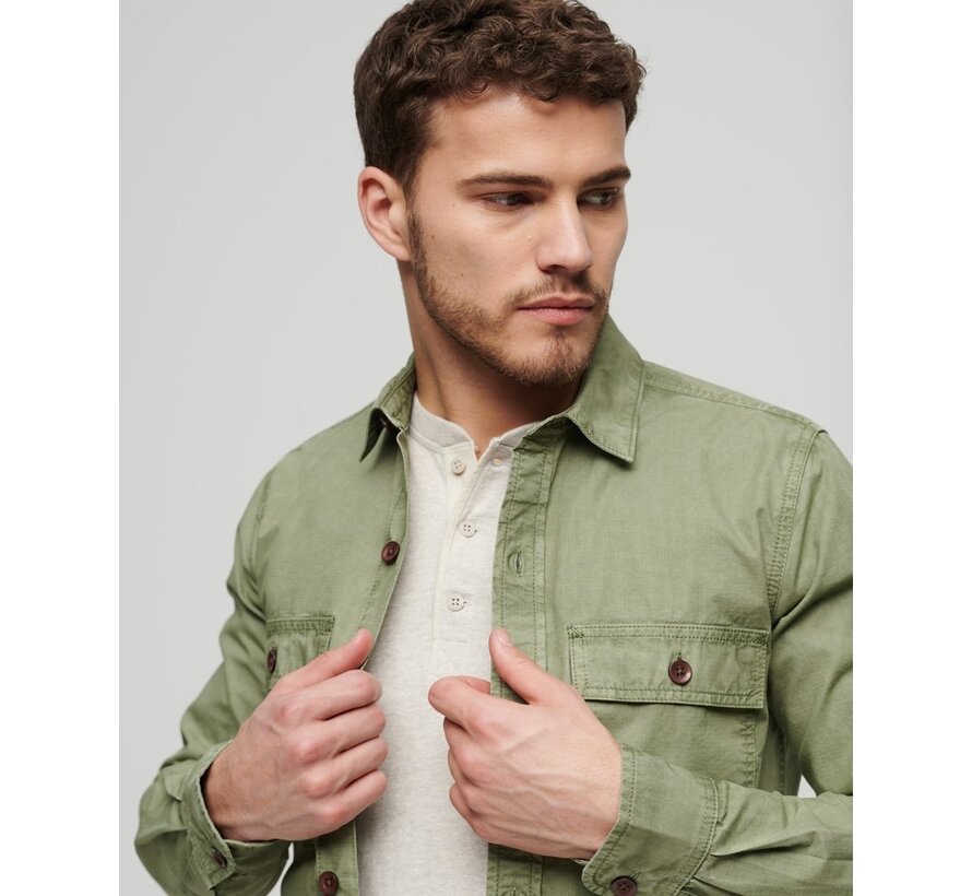 Military Long Sleeve Shirt Olive Khaki (M4010799A - ZTV)