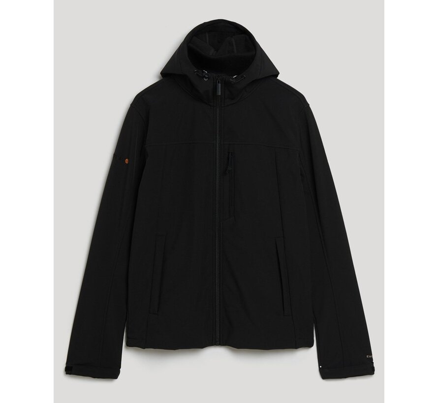 Hooded Soft Shell Trekker Jacket Black (M5011838A - 02A)