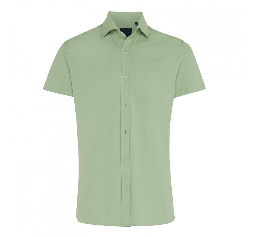 Amore Knitted Shirt Short Sleeve Mint Green (TRSHHA326 - 904)