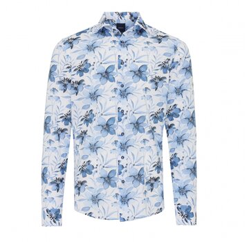 Tresanti Casilda Big Watercolor Flowers Shirt Blue (TRSHIA408 - 800)