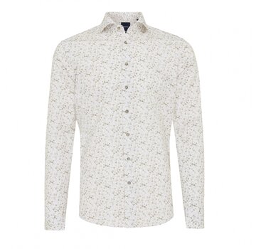 Tresanti Camilio Shirt With Faded Flowers Olive  (TRSHIA377 - 905)