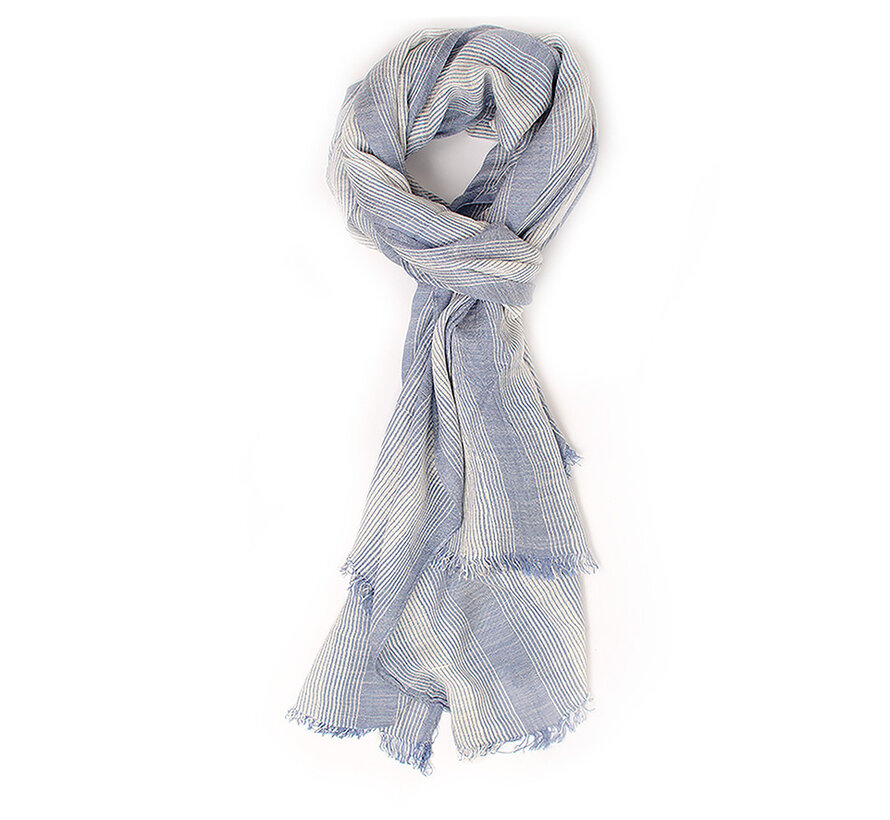 CANDIDO Scarf with whispie stripes Sky blue (TRSCIA203 - 801)