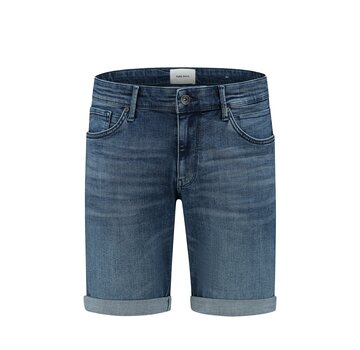 Pure Path The Steve Skinny Fit Shorts Denim Mid Blue (W1287 - 83)
