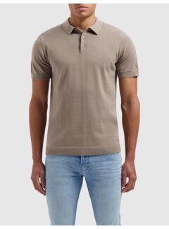 Pure Path Essential Knit Polo Taupe (10811 - 53)