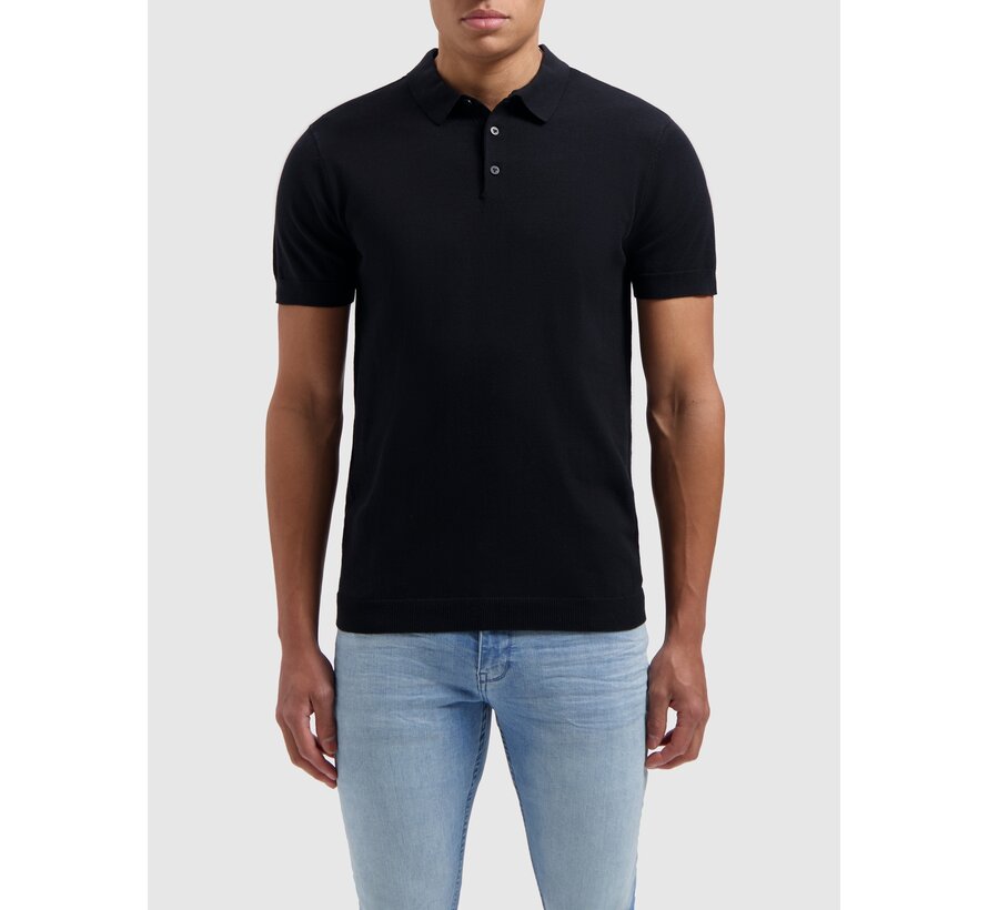 Essential Knit Polo Black (10811 - 02)