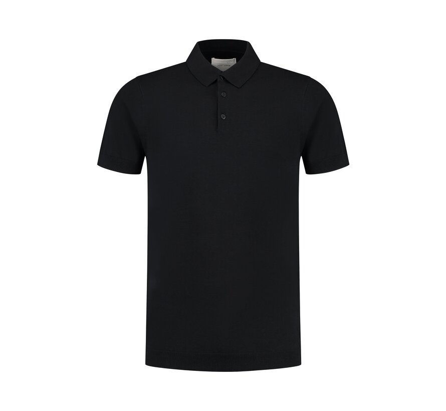 Essential Knit Polo Black (10811 - 02)