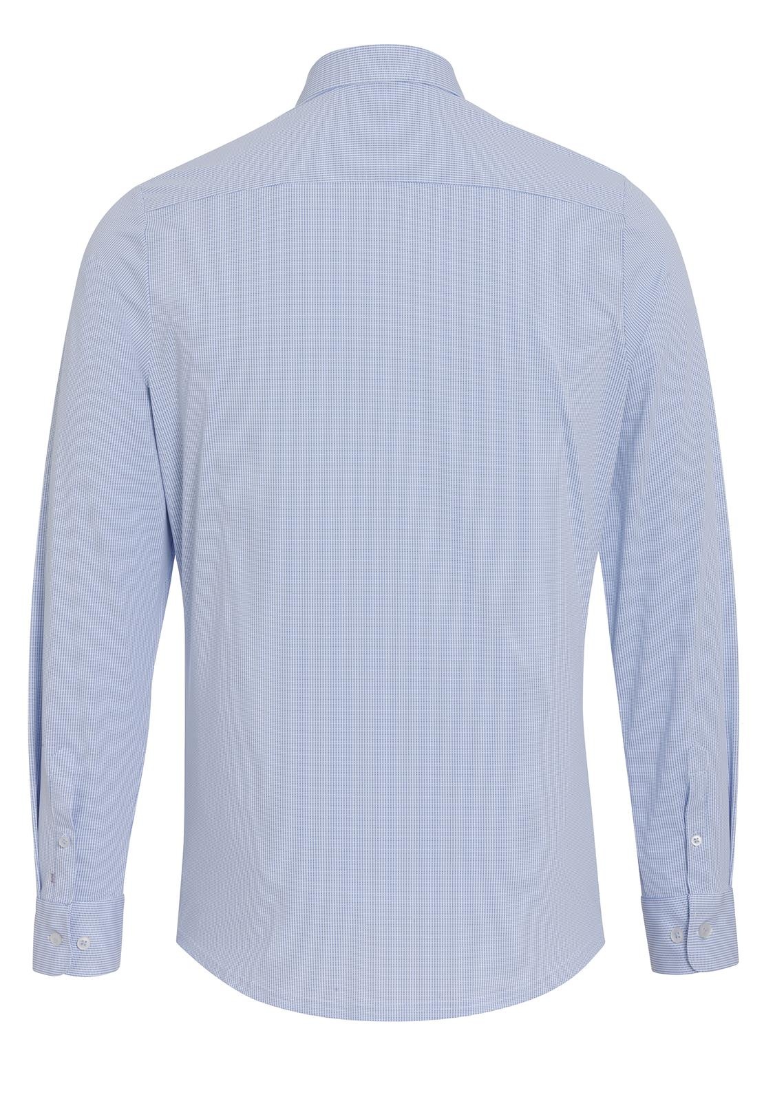 Pure Shirts Functional Lange Mouw Overhemd Jersey Print Blauw Pure Shirts