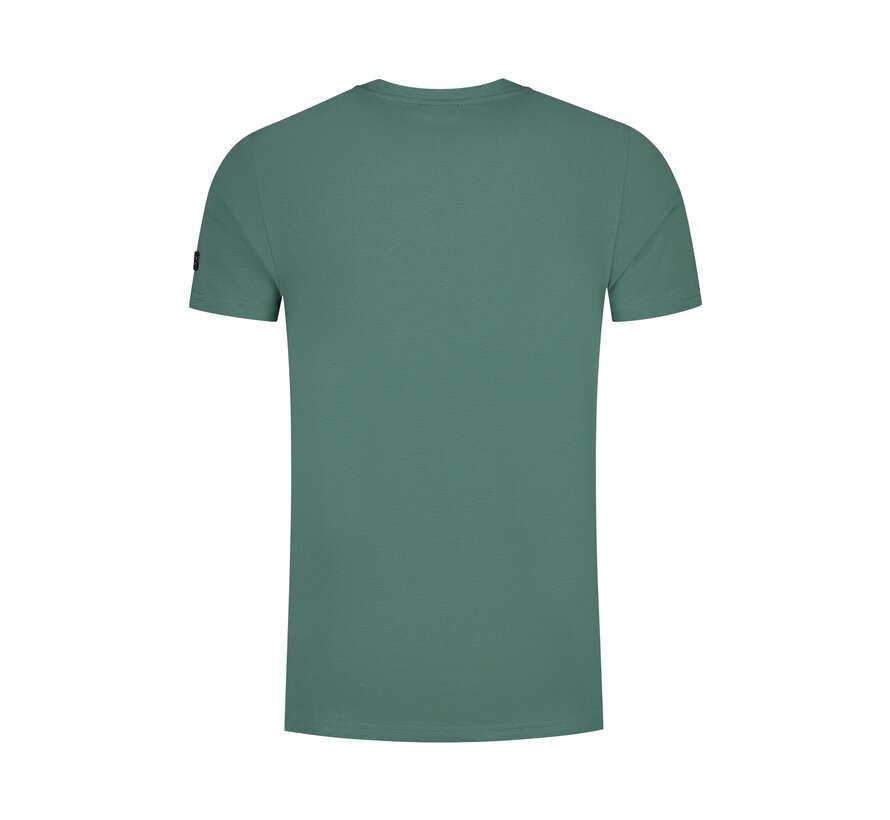 Slim Fit T-shirt Crewneck Faded Green (24019107 - 76)