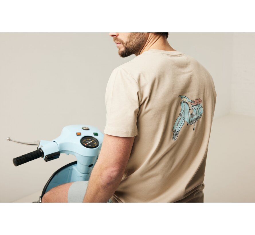 COSTANZO | T-shirt with scooter design Taupe (TRTTIA026 - 205)