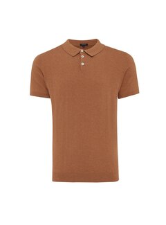 Tresanti TREVOR | Polo short sleeve cotton/cashmere Brown (TRKWIA003 - 400)