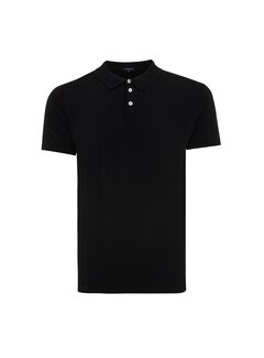 Tresanti TREVOR | Polo short sleeve cotton/cashmere Black (TRKWIA003 - 300)