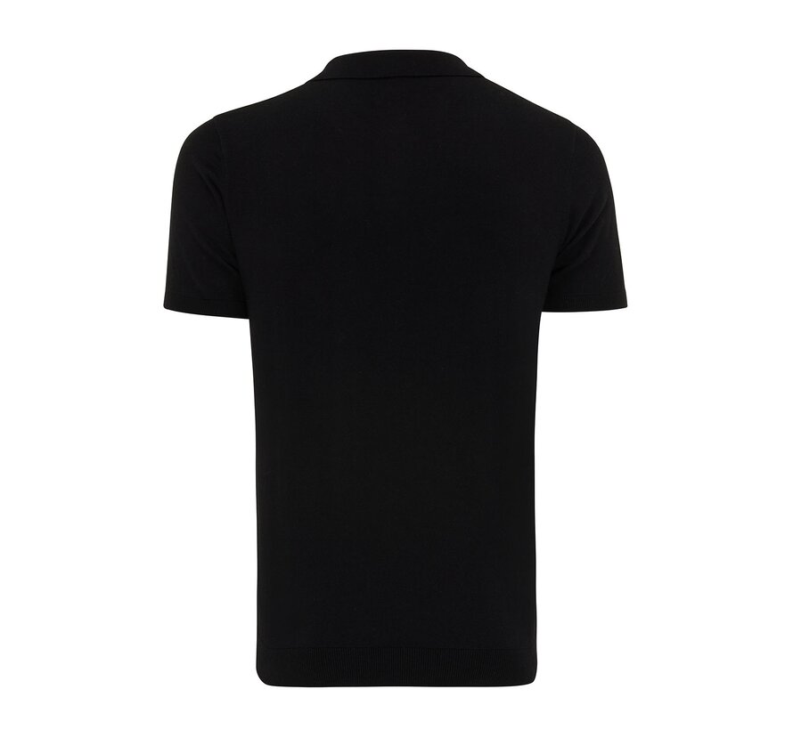 TREVOR | Polo short sleeve cotton/cashmere Black (TRKWIA003 - 300)